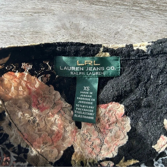 Ralph Lauren Floral Print Lace Stretch Blouse - Picture 6 of 15